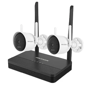 Kit de Videovigilancia Hikvision NKS422WBH, NVS WiFi 4 canales, 2 camaras IP 2 MP, RJ45 10/100
