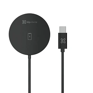 Base de carga Inalambrica Klip Extreme, Inalambrica magnetica, Hasta 15W, USB-C