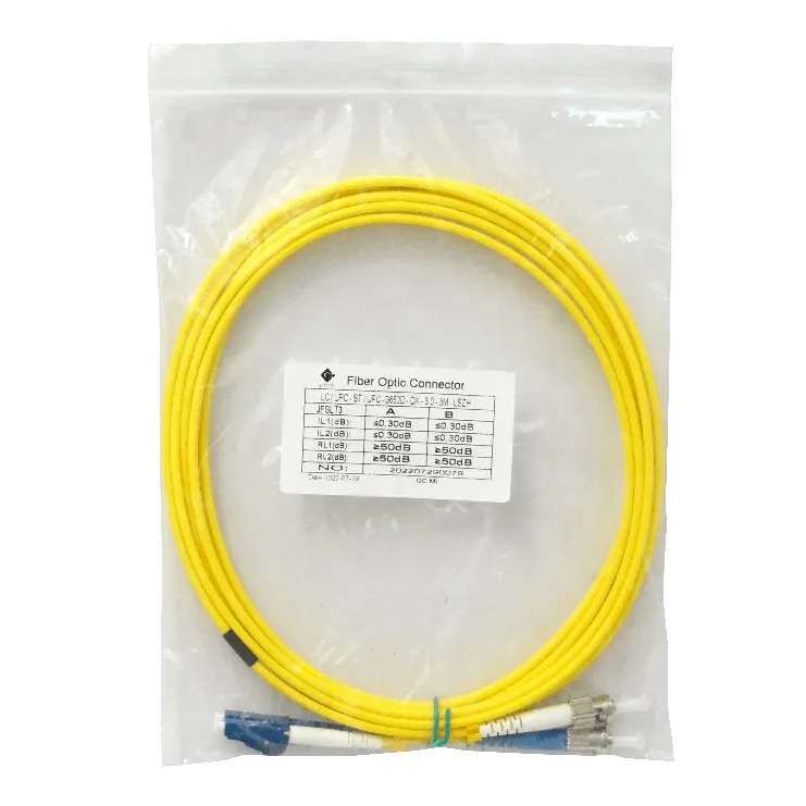 3mt LC-ST/UPC MonoModo SM Duplex Jumper Cable Fibra 9/125um 3mm LSZH 1