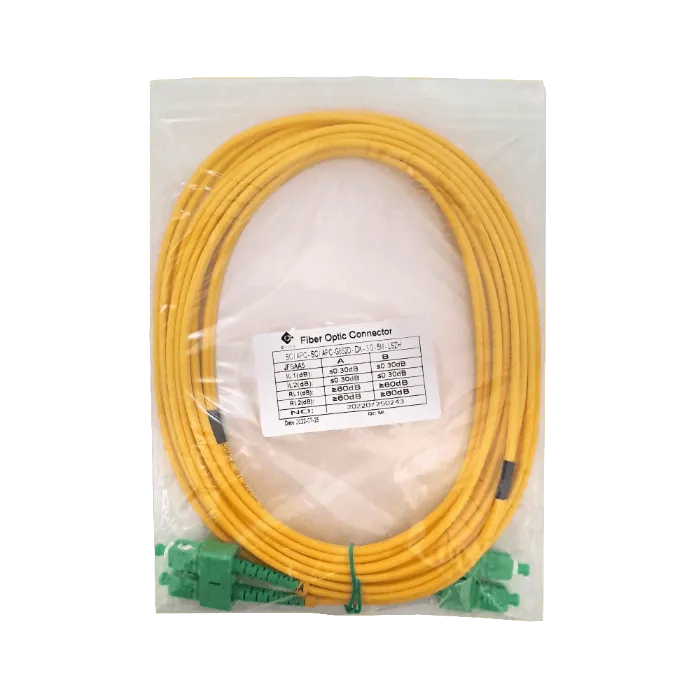 5mt SC/APC-SC/APC MonoModo SM Duplex Jumper Cable Fibra 9/125um LSZH 1