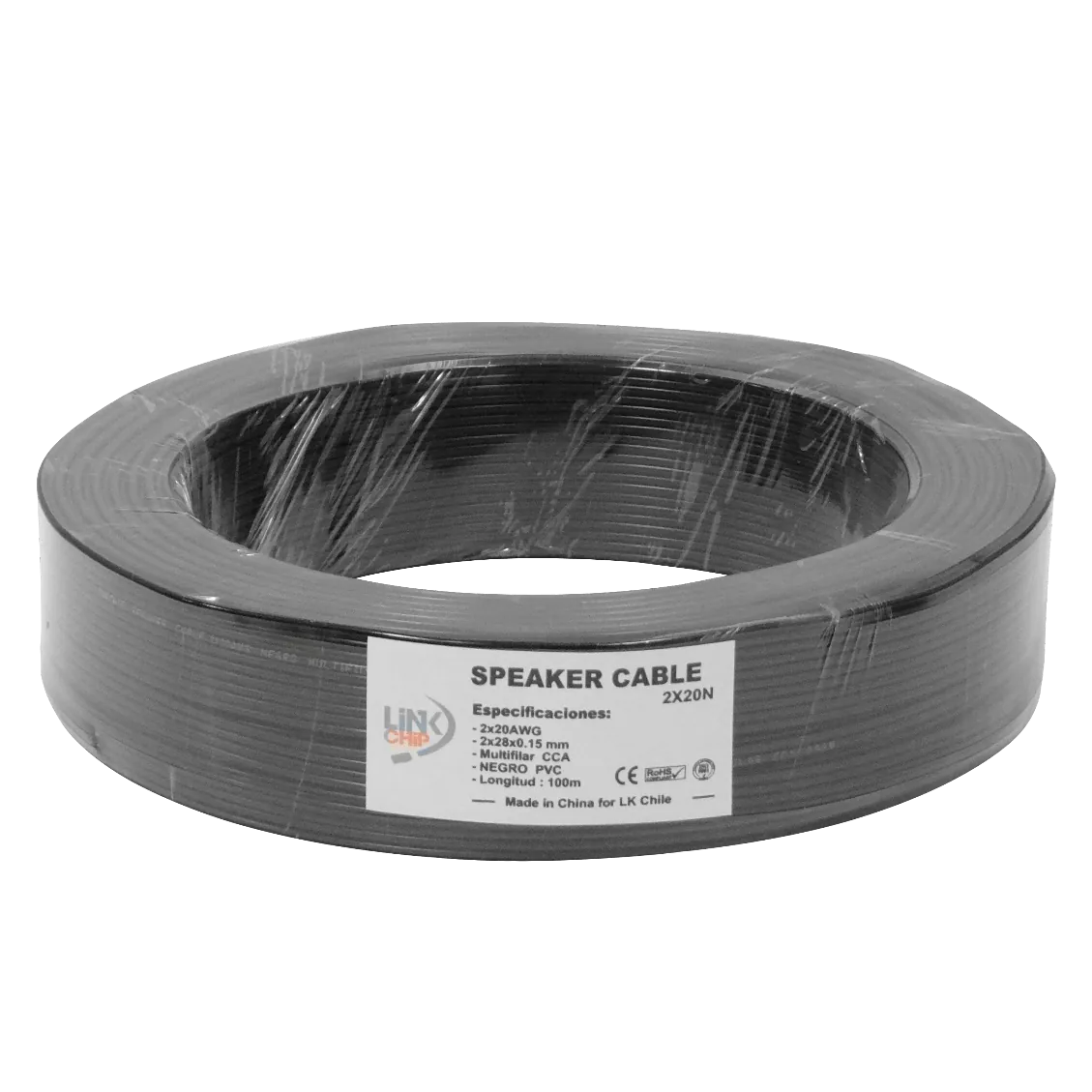 Negro 2x20AWG CCA 2x0,5mm2 100mts Cable Paralelo Multifilar 28x0,15mm 1