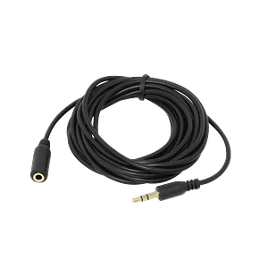 Cable de Audio 3.5mm Hembra a Macho, 4.5m, Estéreo, Negro, Phone-1/8