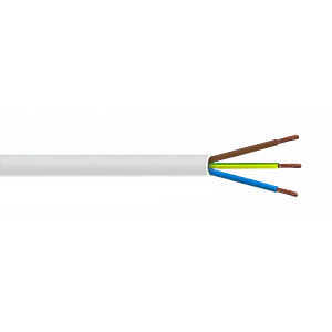 Cable Eléctrico Blanco PVC RVV 3x0,75mm² 4-6A 100m