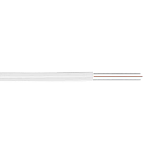 Cable de Fibra Óptica Monomodo 2 Fibras G652D Blanca 500m DropCable Exterior FTTH SM LSZH 3x2mm