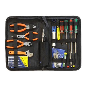 Kit Herramientas Mantencion Electronico Cautin-30W 17-Piezas