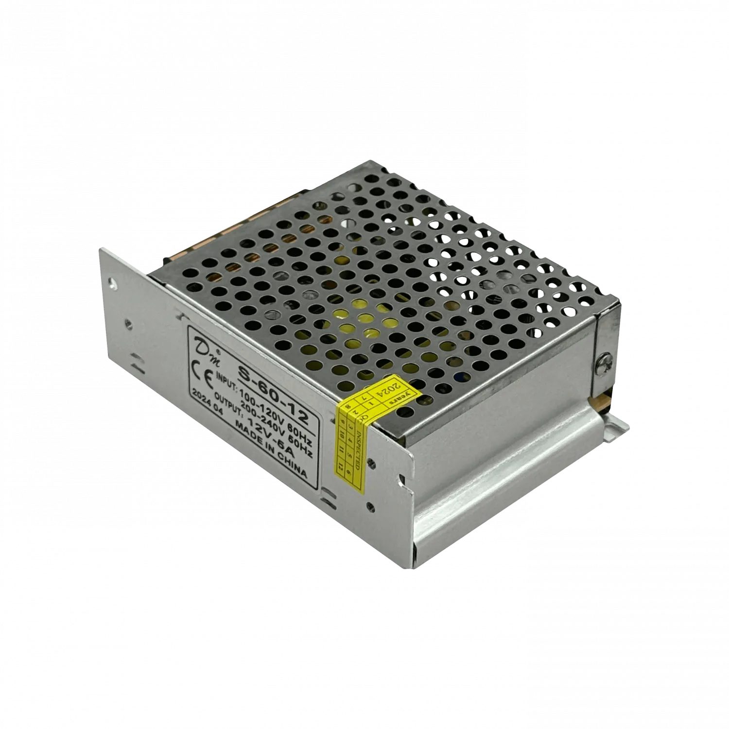 Fuente de Poder Open Frame 12VDC 5A 60W, IP20 Ajustable, Interior 100-240V 1