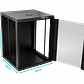 Rack de Pared LINKMADE RK15-6L 15U 60cm Fondo Negro Inc 2U Espacio Libre - Miniatura 1