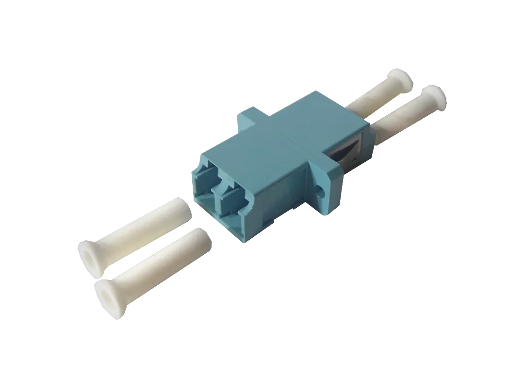 LC-LC Aqua OM3 DX-Duplex Copla p/Fibra Adaptador p/Cabecera-CL/Caja 1