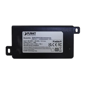  Inyector PoE+ Planet POE-172 de 220V AC a 56V DC y 60W, 802.3at, 56V, 60W, 2 RJ45 Gigabit