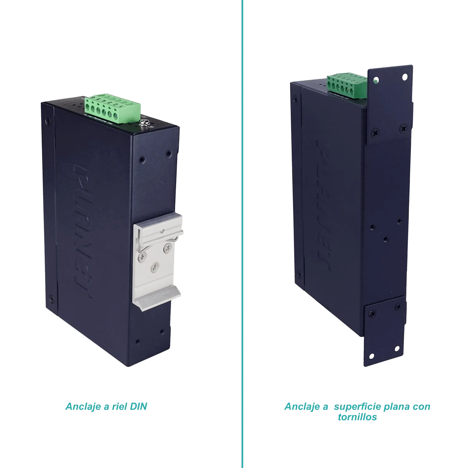 PLANET 5-1000 IP30 Switch Industrial Riel-DIN Gigabit req/12-48VDC 1