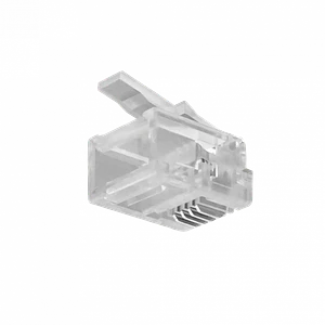 Bolsa 100-unidades 6P4C RJ11/RJ14 Macho Conector Crimpeable
