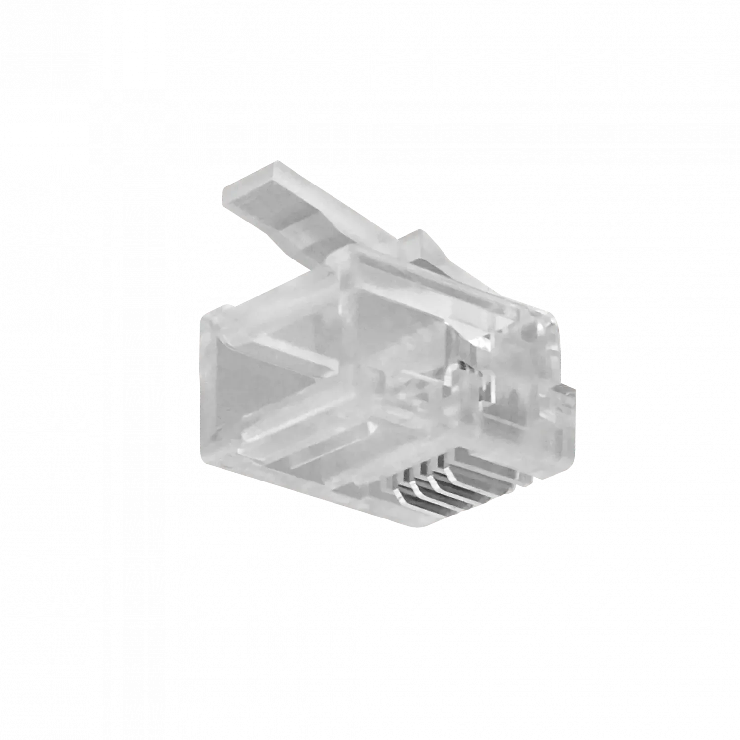 Bolsa 100-unidades 6P4C RJ11/RJ14 Macho Conector Crimpeable 1
