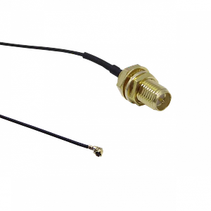 Cable Coaxial U.FL (IPX/IPEX) a RPSMA-Hembra CA100, Negro, 10cm