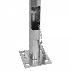Poste Conico 3mt 3mm Base-250x250x12mm no-inc-Canastillo Cono-120/60mm