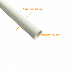 Tubo conduit LinkChip PVC25W-3 blanco 25mm x 1.4mm largo 3m