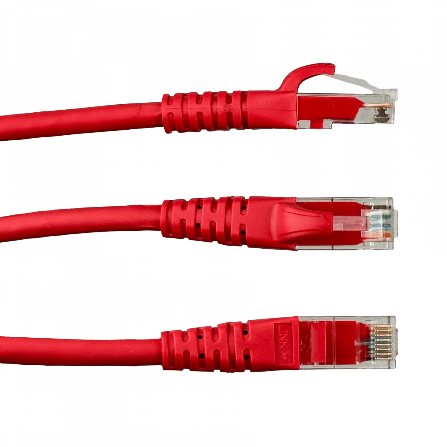 Cable Patch LINKMADE Cat6 Rojo LSZH 1 metro Inyectado Multifilar con Alta Estabilidad 1