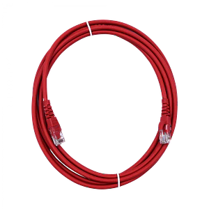 Cable Patch LINKMADE Cat6 U/UTP 3mt Rojo LSZH Inyectado Multifilar