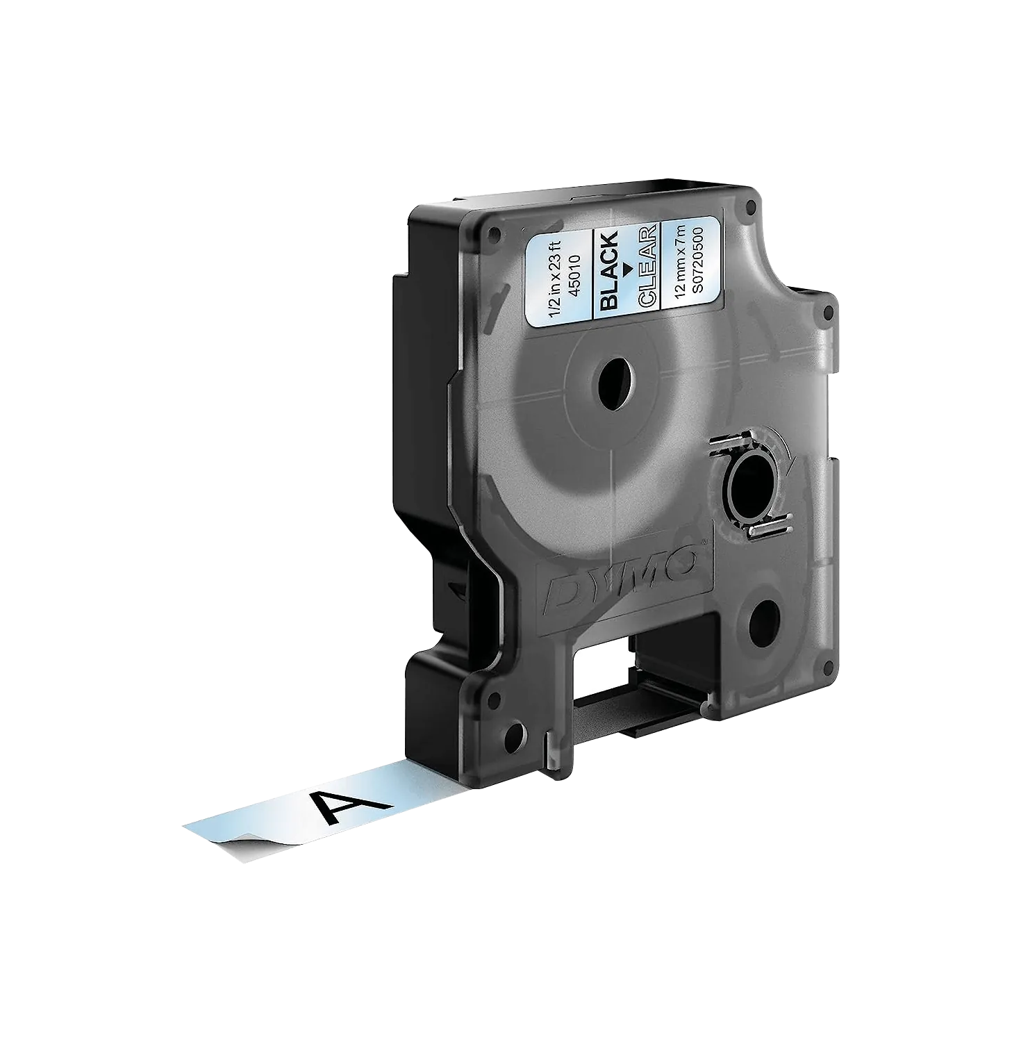 DYMO 12mm Negro en Fondo Transparente Cinta 7mt D1-Label Cassette 1
