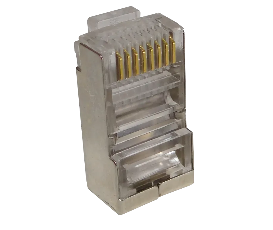 100 unidades FTP STP Conector RJ45 Cat5e Metalizado Crimpeable 1