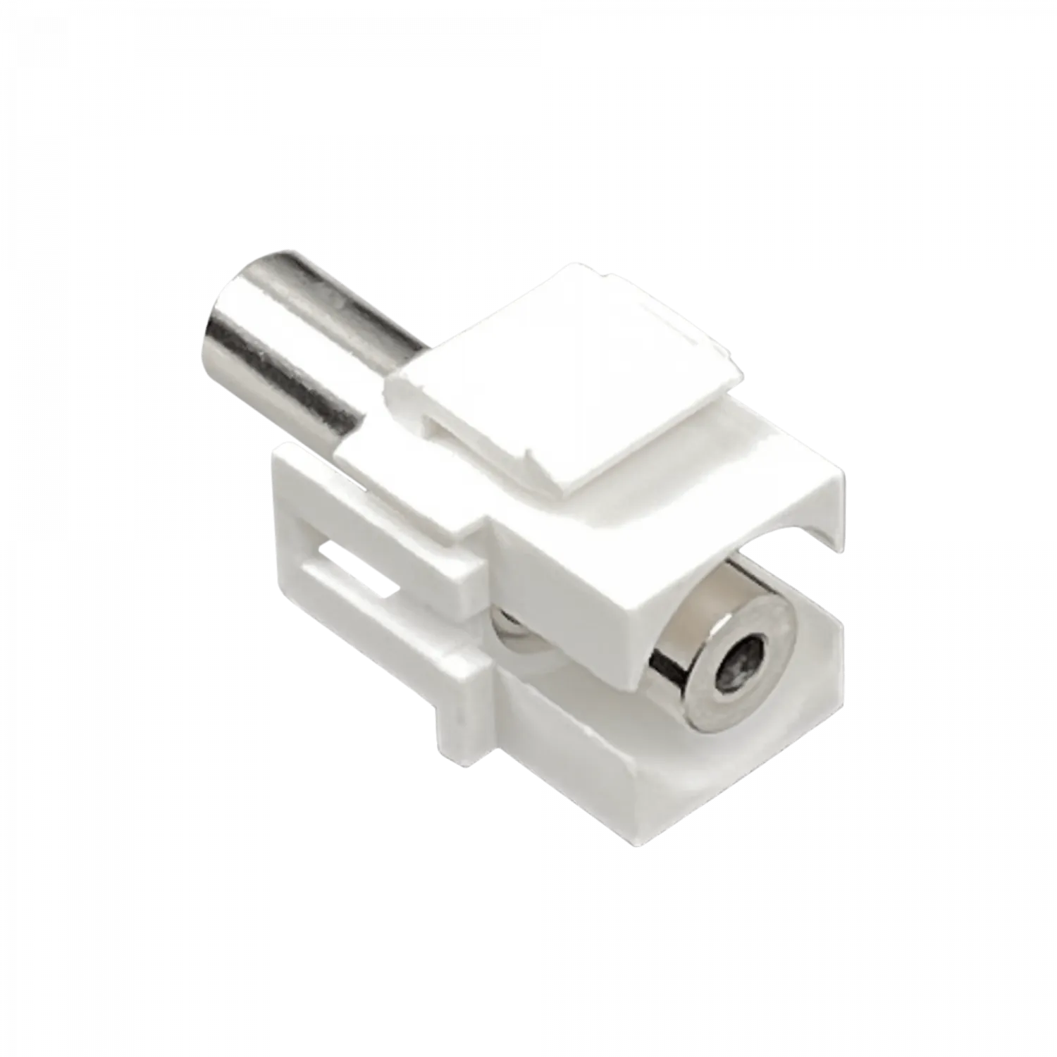 Conector Keystone 3.5mm Audio Hembra a Hembra, Blanco 1