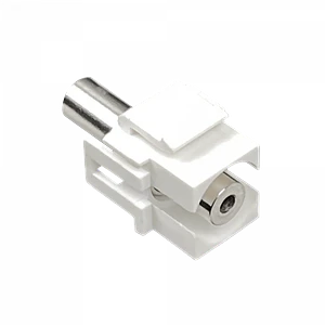 Conector Keystone 3.5mm Audio Hembra a Hembra, Blanco