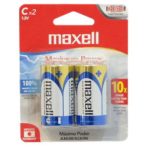 MAXELL 2-Pilas-C Alcalinas LR14 1,5V 1.5V CX2ALC Alkaline Blister