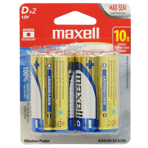 MAXELL 2-Pilas-D Alcalinas LR20 1,5V 1.5V Alkaline Blister