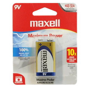 MAXELL 9V Alcalina Bateria Pila Alkaline 6LF22B19V Blister