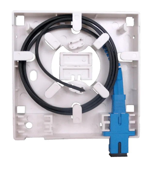 Caja de terminación fibra óptica BOX-2 para interior IP20 con 2 adaptadores SC/LC 1