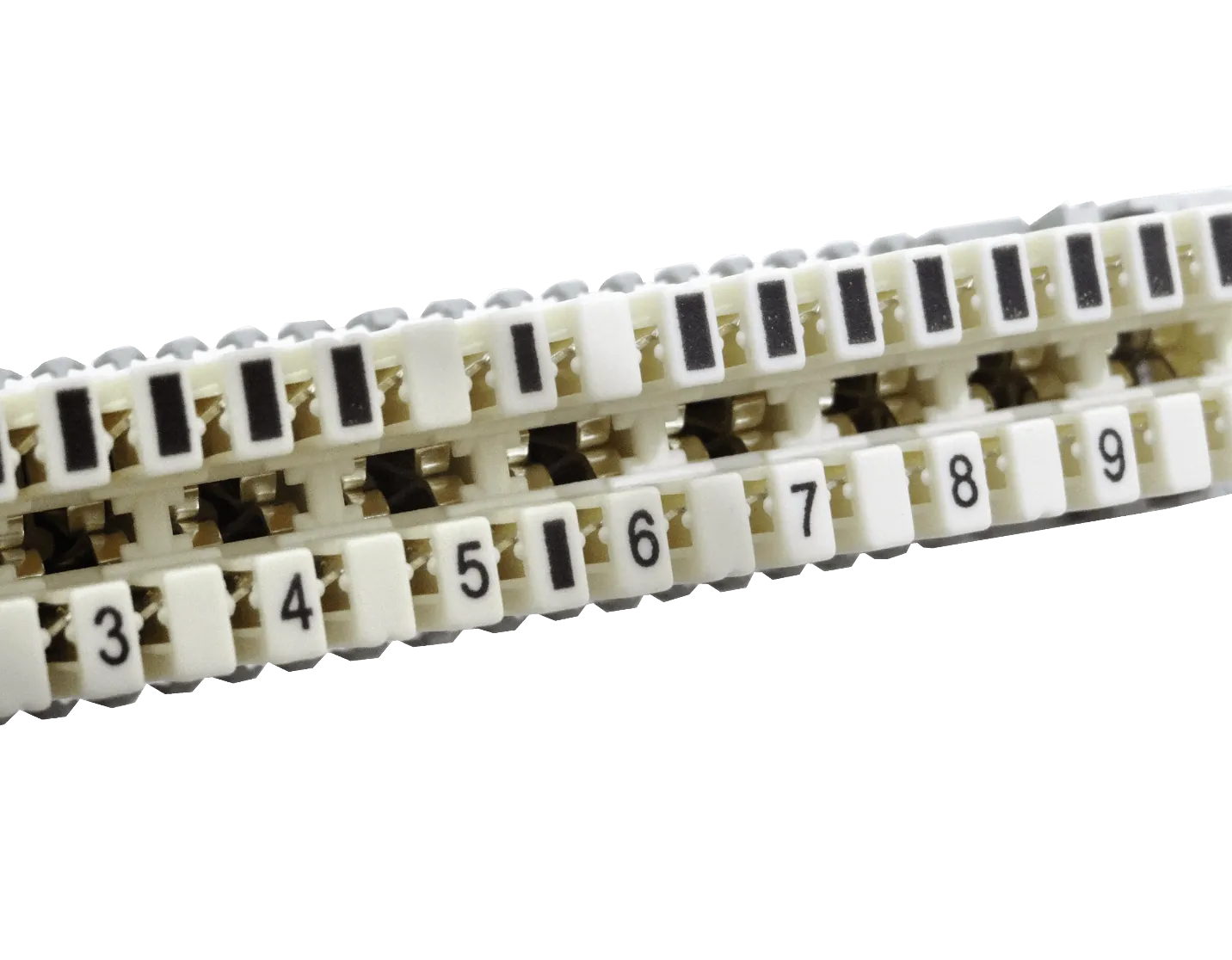 Regleta con-Desconexion Telef Blanca 10-Pares KRONE req-Base/DISP-PEG 1