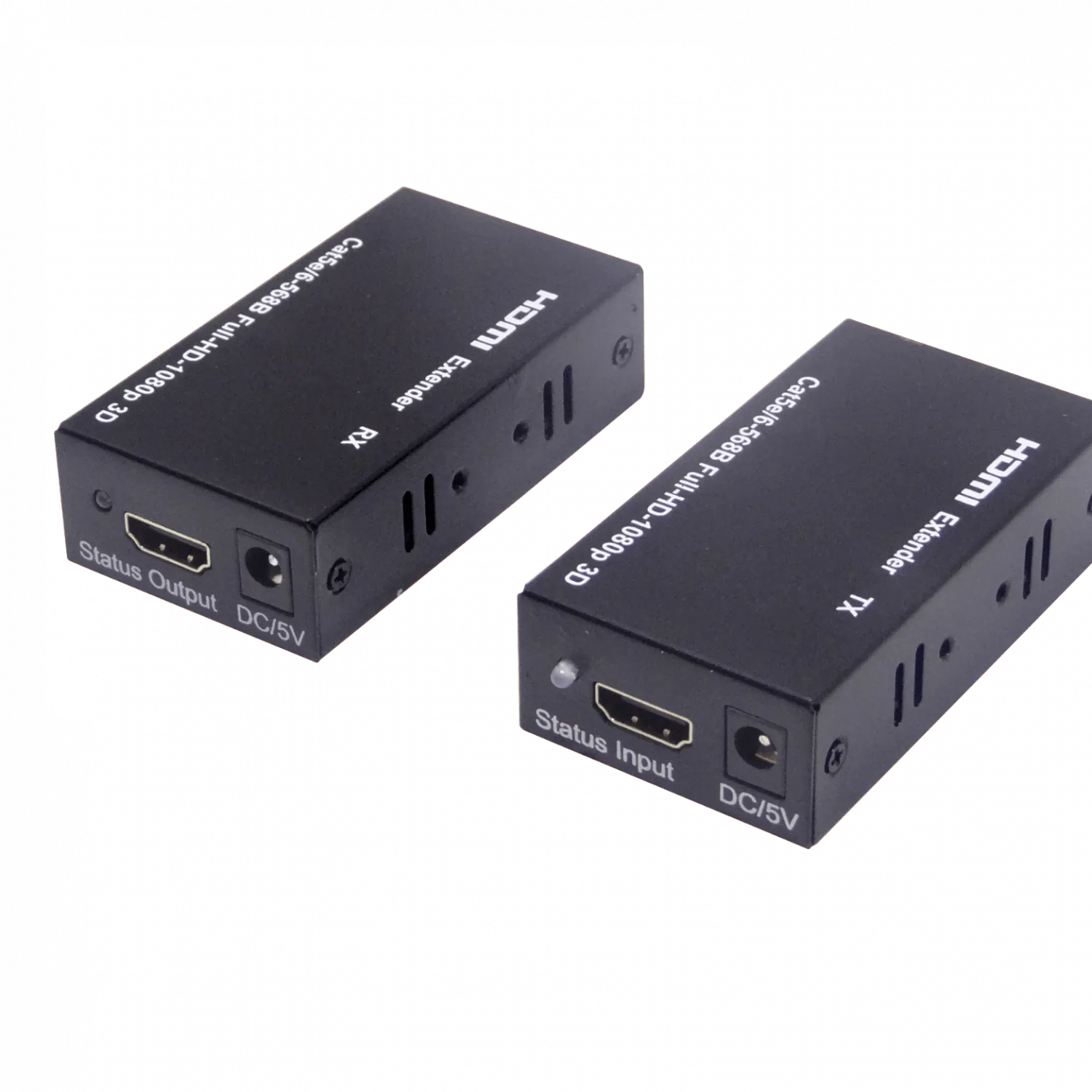 Extensor HDMI 1080p UTP Cat5e/Cat6 hasta 60m, con Fuente 12V 2A 1