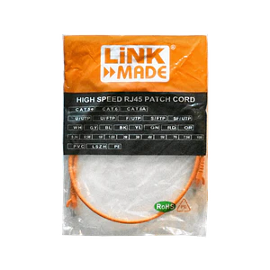 LINKMADE 1MT CAT6 NARANJO LSZH CABLE PATCH INYECTADO MULTIFILAR