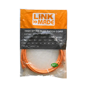 Cable Patch LINKMADE Cat6 3mt Naranjo LSZH Inyectado Multifilar
