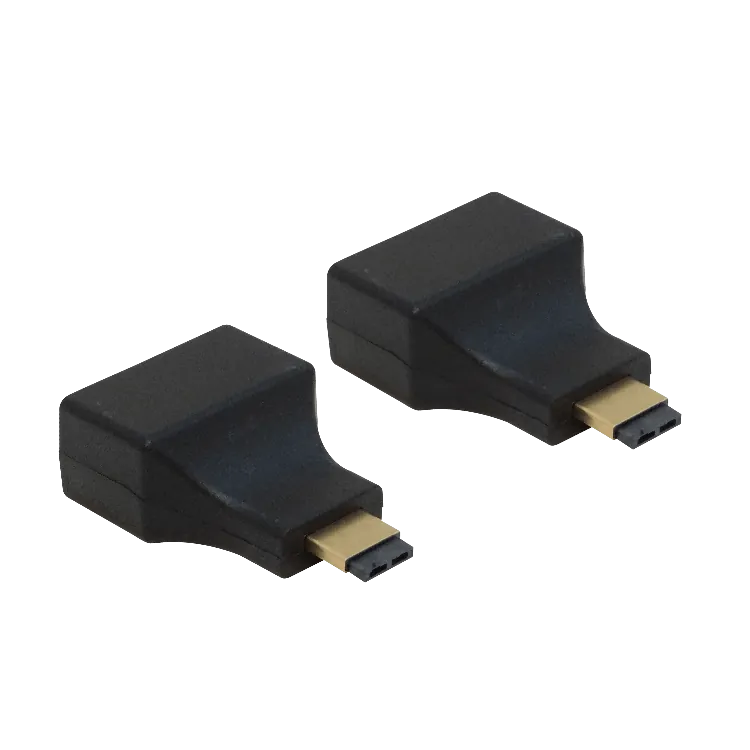 Extensor HDMI Pasivo con 2 Cables UTP Cat5e, Hasta 30 Metros, RJ45 1