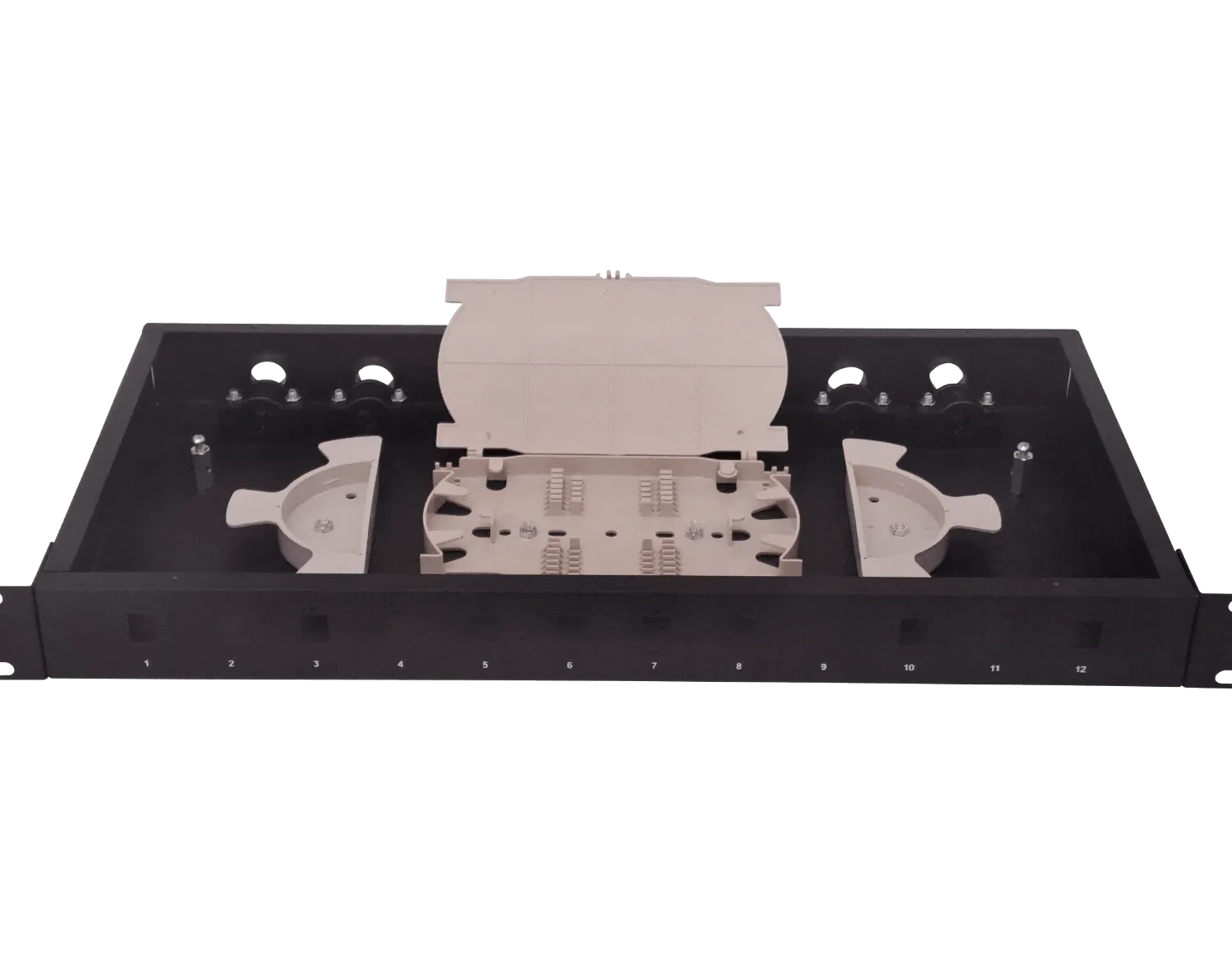 Panel Fibra LINKMADE CFR12CL Fijo 12SC 24LC 1U Requiere Coplas Rectangulares 1