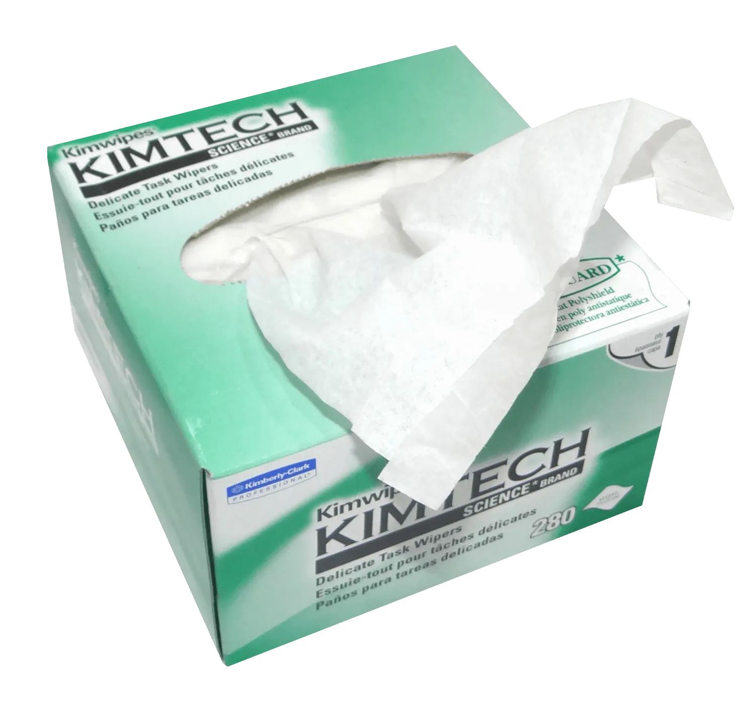 KIMWIPES 11x21cm 280-Panos Antiestaticos p/Fibra Optica Lintguard Limp 1