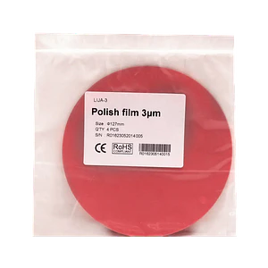 3um 3-Micras Lija p/Fibra Optica 4-Unidades Diametro-127mm Polish