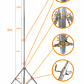 Mastil Liviano LINKMADE MASTD-5M 5m Telescopico Galvanizado No requiere Piola - Miniatura 1