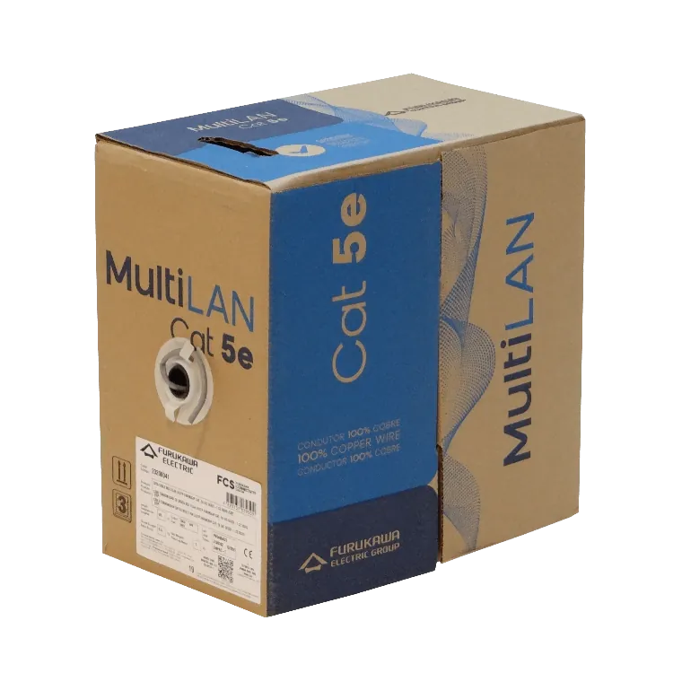 Caja Cable FURUKAWA CAT5E UTP Gris 305m Unifilar Multilan IEC60332-1 1