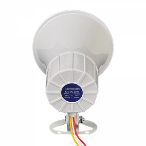 Sirena Blanca 20 watt doble tono exterior 6-12V 110 dB