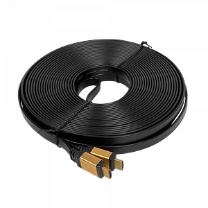 Cable HDMI 20m Plano v1.4, HDMI-M a HDMI-M, Negro, 3D