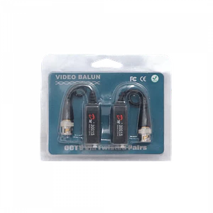 Balun Pasivo 1-Par 2 Unidades CCTV-UTP-BNC BNCM BNC-Macho DC-8MHz