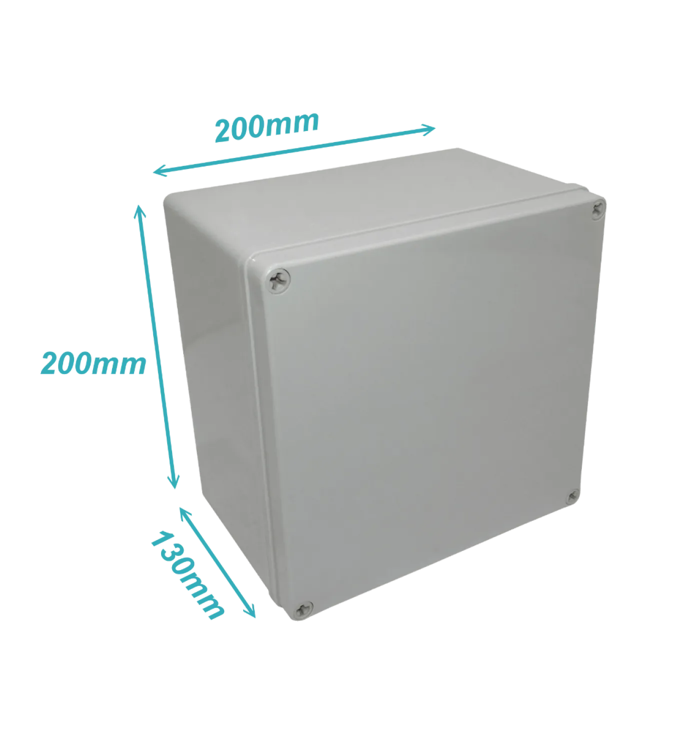 Caja plastica Tibox TJ-AG-2020 200x200x130mm gris IP66 RoHS 1