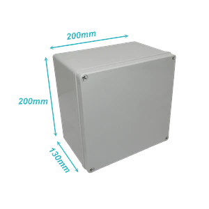 Caja plastica Tibox TJ-AG-2020 200x200x130mm gris IP66 RoHS