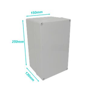 150x250x130mm Tapa-Gris Caja Gris Plastica IP66 RoHS