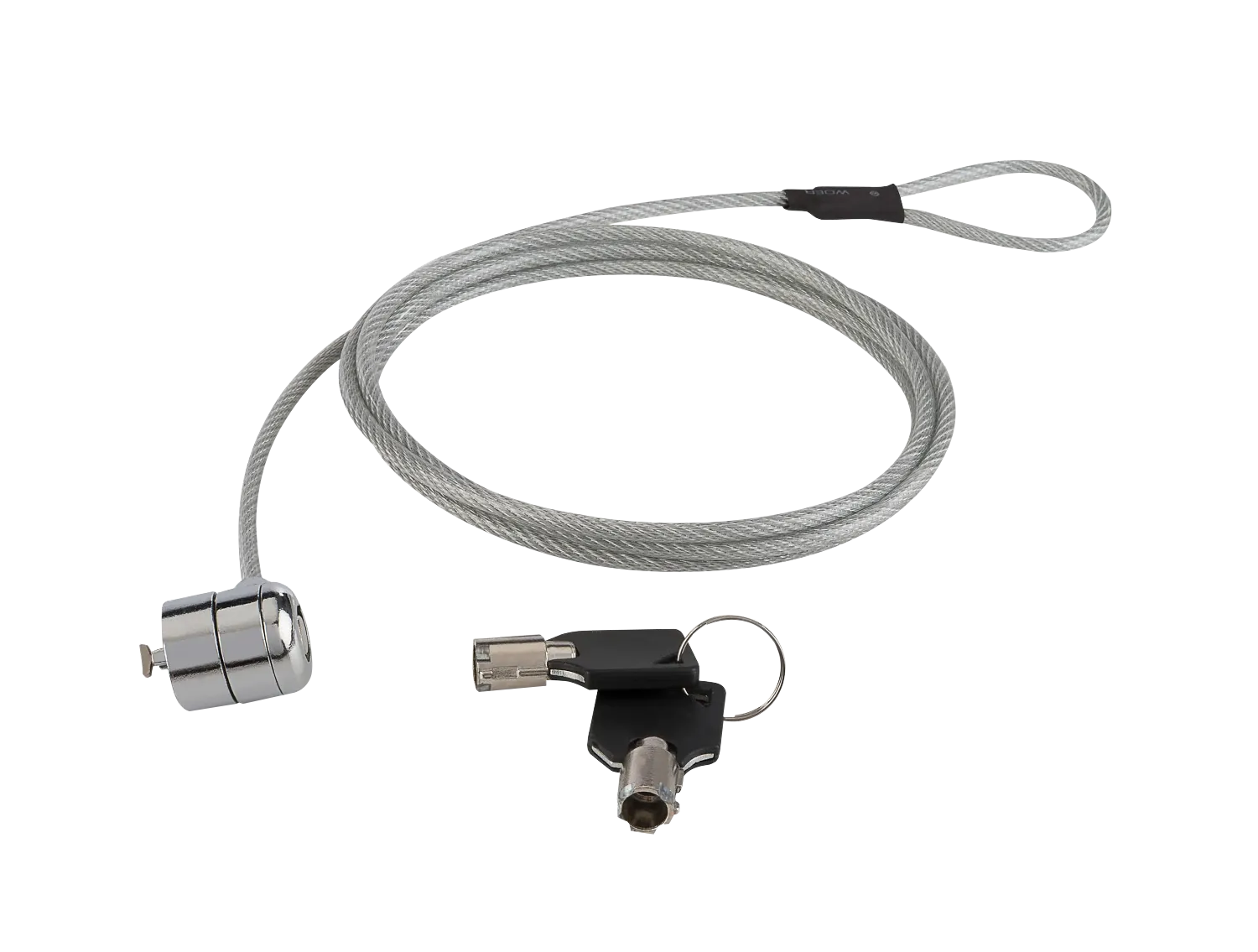 Candado Seguridad Notebook RZL525-12 110cm 2 Llaves Acero 1