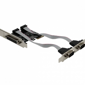 PCIe-x1 2-Serial-RS232-DB9-M 1-Paralelo-DB25-H Tarjeta