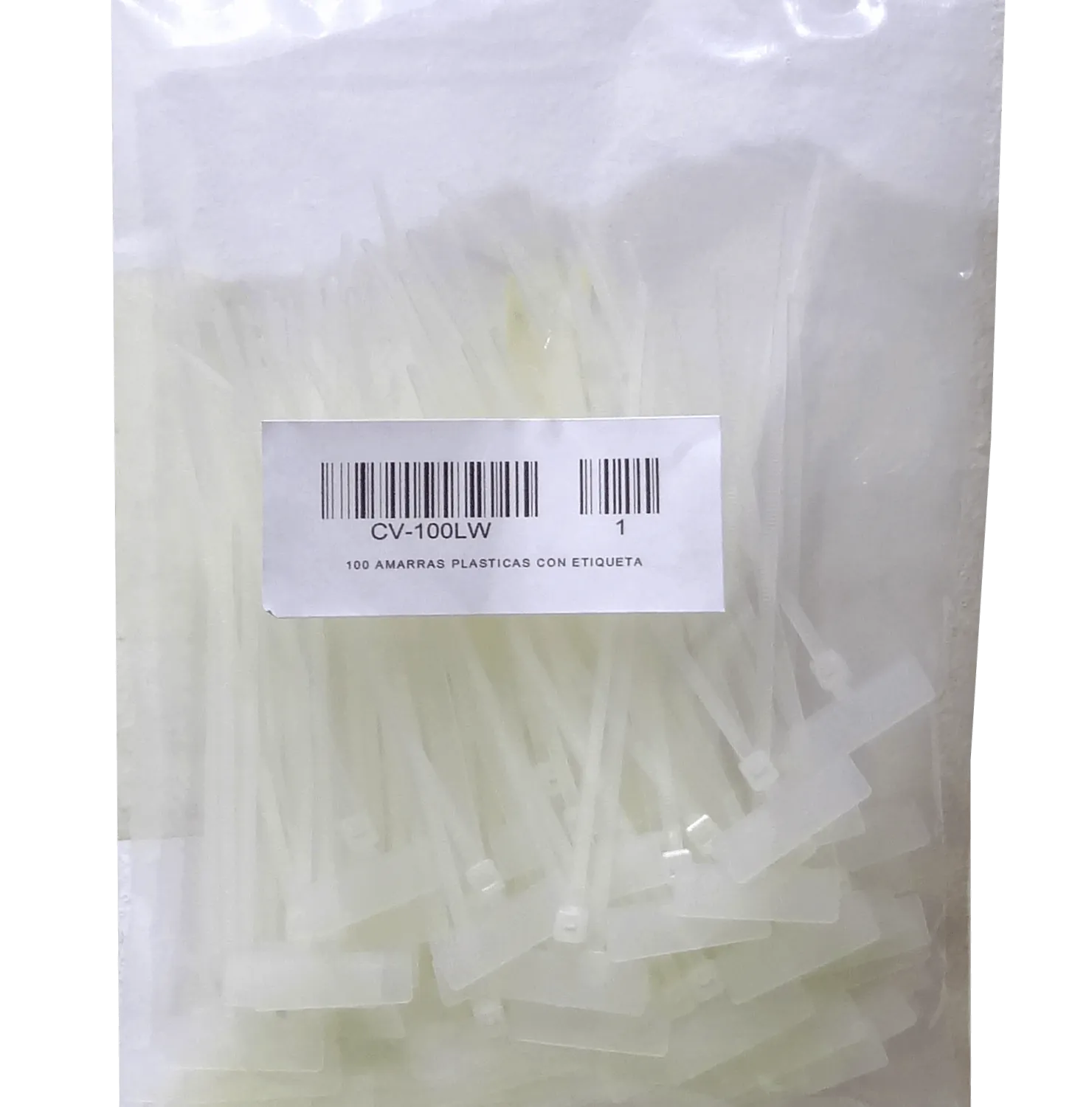 Amarras Plasticas LINKMADE CV-100LW Blancas 100x2.5mm 100 Unidades 1