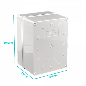 Caja Plástica Estanca TIBOX TJ-AG-1520-1, 150×200×130 mm (IP66)