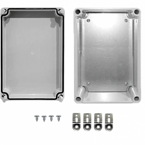 Caja plastica Tibox TJ-AG-2819 280x190x130mm gris IP66 RoHS con placa